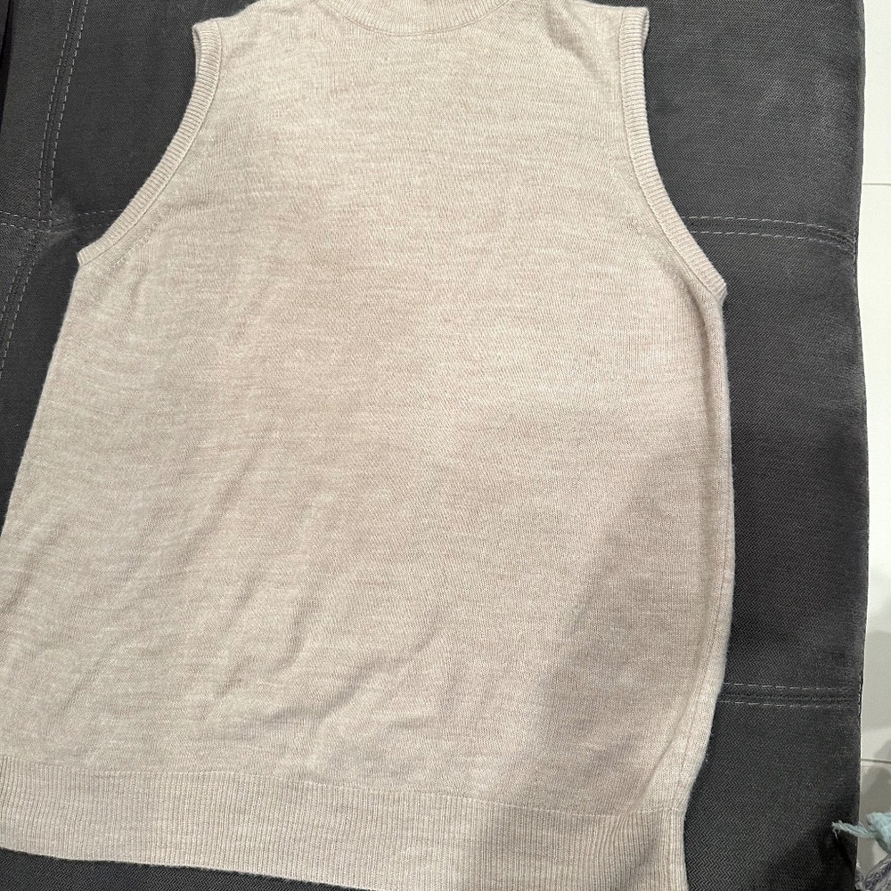 Mock Neck Merno Sleeveless Sweater